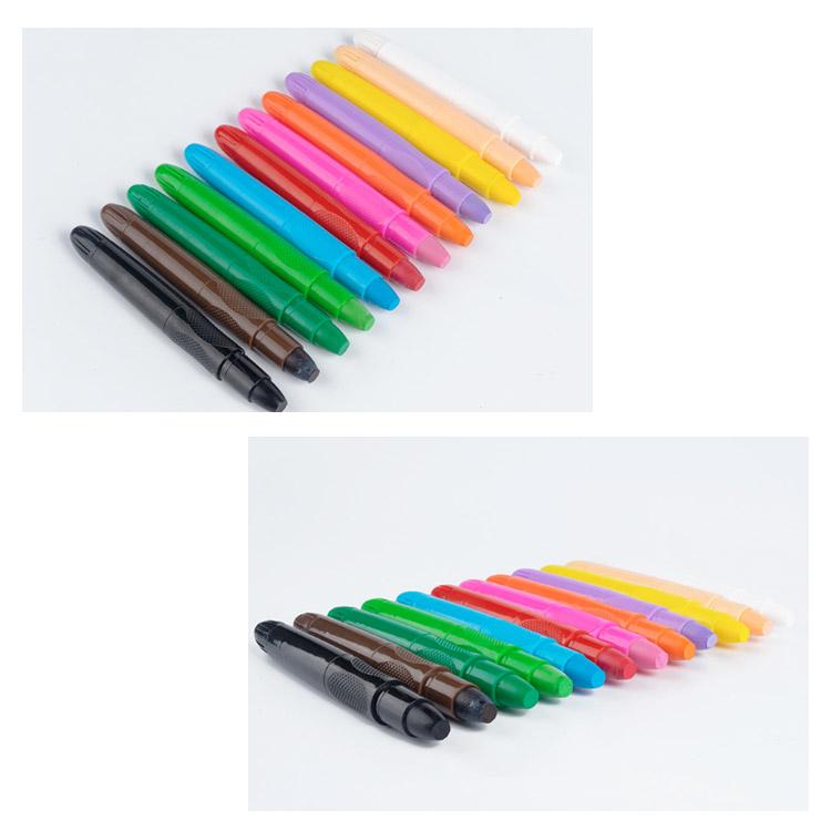 クレヨン 12色セット 手が汚れない 洗える 水性 回転 繰り出し式 安全無毒 カラーペン ウォッシャブル 落ちやすい フェイスペイントスティック 顔 |  | 12