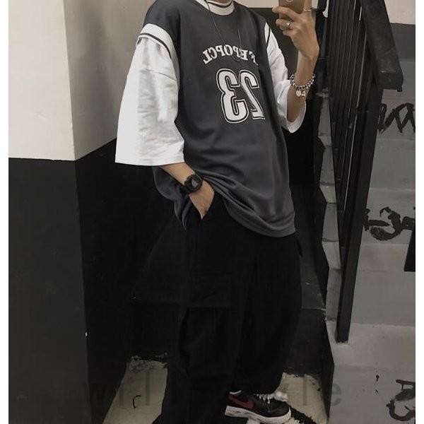 重ね着風Tシャツ韓国オルチャンストリートダンス衣装半袖バスケタンクトップロゴHIPHOP原宿系アメカジトップス :joy-atcbgqvn:Will Style 通販 トップス Tシャツ カットソー 韓国 韓国 ファッション レディース 春 夏 カジュアル すぐ届く PTXA192 オルチャン ファッション コーデ シンプル 定番 セレカジ 20代 30代 40代 2022 ホルターネック アメリカンスリーブ ベーシック リブニット タンクトップ