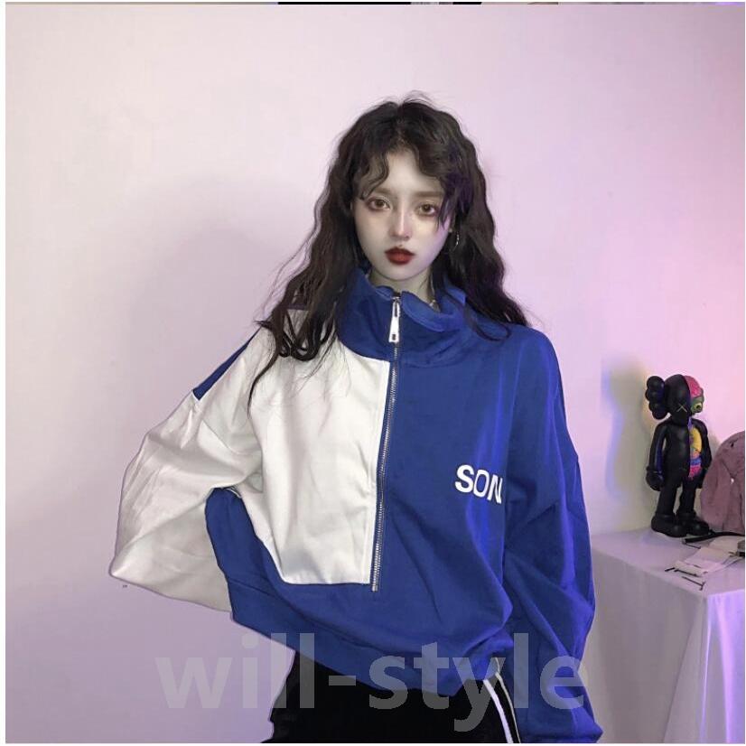 送料無料ジャケット韓国オルチャンストリートダンス衣装原宿系ハーフジップロゴアウタートップスhiphop国内発送 Joy B0nen1im Will Style 通販 Yahoo ショッピング