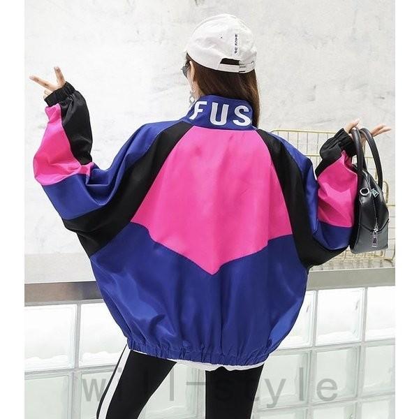 ナイロンジャケット韓国ダンス衣装hiphop原宿オルチャンストリートウインドブレーカーレトロ配色アウターレディース Joy Oajhvjtb Will Style 通販 Yahoo ショッピング