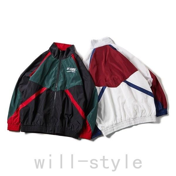 ナイロンジャケット韓国ストリートダンス衣装オルチャンhiphop原宿系スポーティーレトロ配色ウインドブレーカーアウター Joy Sq4wzfhw Will Style 通販 Yahoo ショッピング