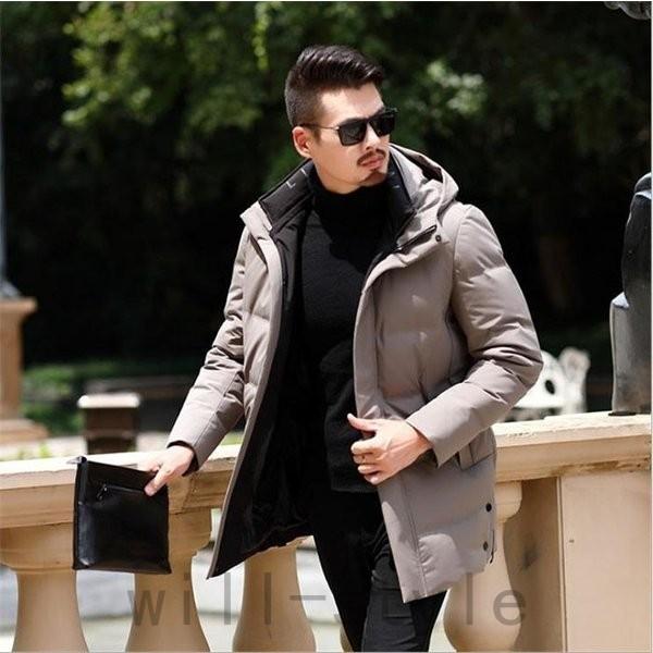 高級感 ダウンコートメンズロング丈ダウンジャケット無地ライトダウン大きいサイズ防寒防風高品質暖かいオフィス通勤秋冬 手数料安い Lewisfamilyinsurance Com