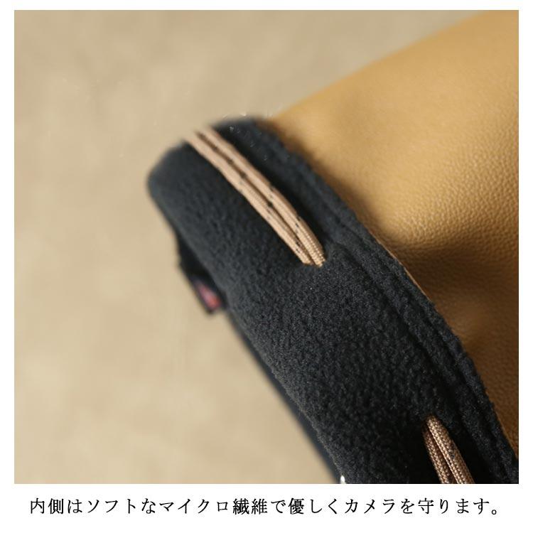 送料無料 カメラポーチ 巾着型 カメラレンズポーチ カメラケース ミラーレス レンズポーチ 合皮製 PUレザー デジカメ 一眼レフ 女子 バッグインバ |  | 16