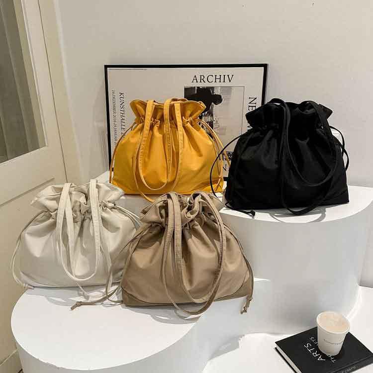 斜めがけ 2WAY トートバッグ 巾着バッグ ハンドバッグ 巾着ショルダー