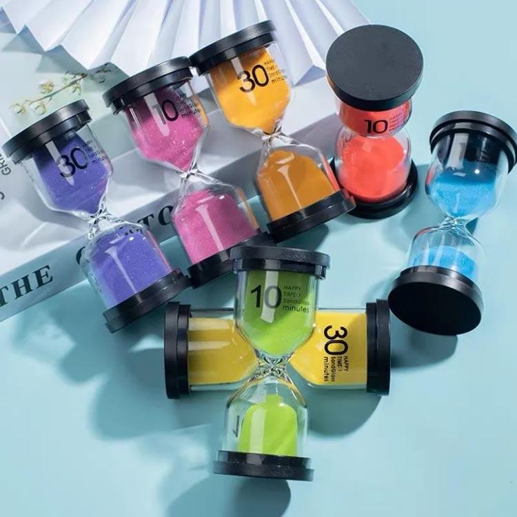 タイマー キッチンタイマー 砂時計 おしゃれ 1分 3分 5分 10分 15分 30分 子ども 学習 料理 デジタルタイマー カウントダウン 転倒防止 |  | 01