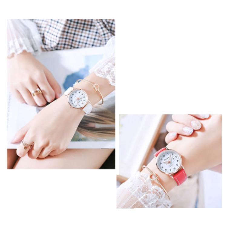 腕時計 レディース 日付表示付き おしゃれ 防水 夜光 合成皮革 お肌に