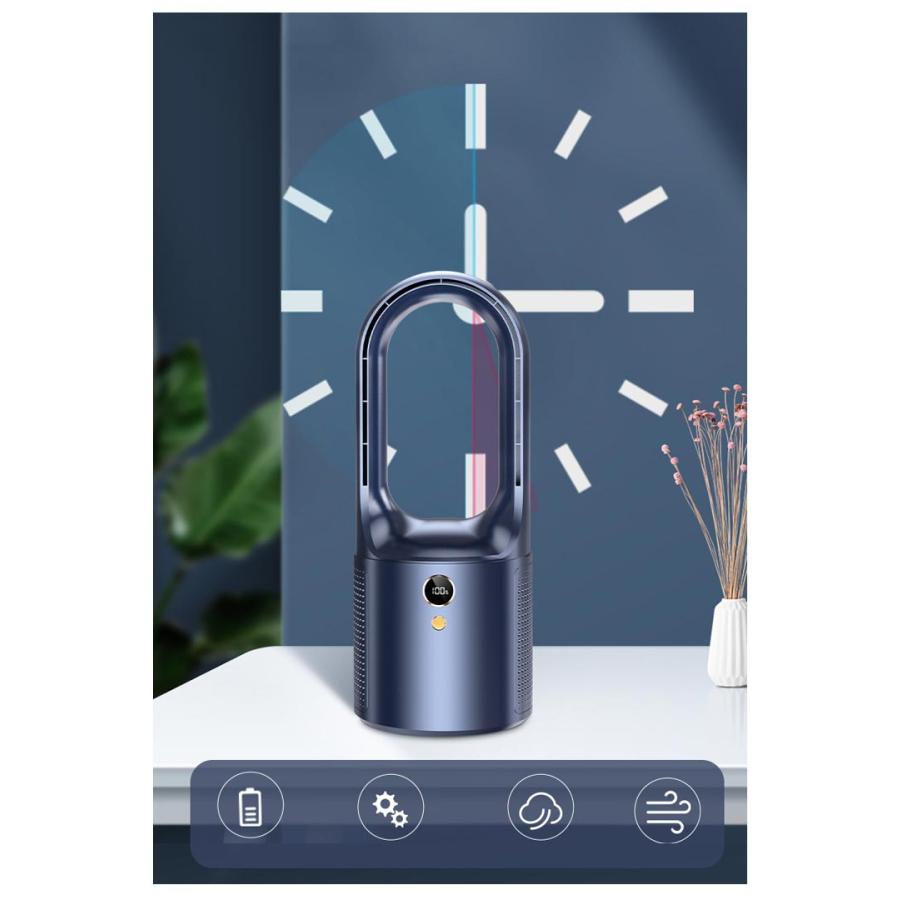 卓上扇風機 羽なし タワーファン 羽根なし ファン コードレス USB充電 羽根なし扇風機 卓上扇風機 サーキュレーター 自然風 6段階調節 静音 羽 |  | 14