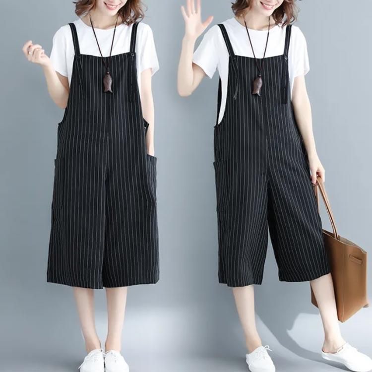 サロペットパンツ レディース サロペット パンツ 夏 ボーダー 大きサイズ ゆったり 七分丈 着痩せ ワイドパンツ ボトムス オールインワン オーバー |  | 04