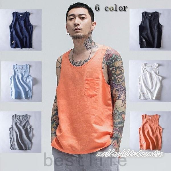 高質 トップス メンズシャツ カジュアル 薄手 無地 タンクトップメンズｔシャツ薄手コットン無地リネン綿麻お洒落ゆったり涼しい春夏お兄系 Www Threeriversofs Com