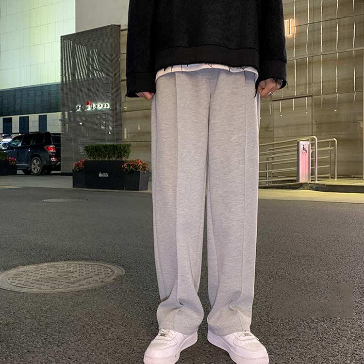 スウェットパンツ 無地 ストレート ロングパンツ メンズ イージーパンツ ポケットあり カジュアル 薄手  ユニセックス ウェストゴム 原宿系 ストリ |  | 03