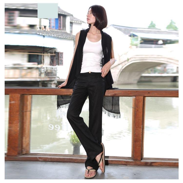 綿麻パンツ ベイカーパンツ ワイドパンツ ガウチョパンツ リラックス リネンパンツ ロングパンツ ベルボトム ブーツカット ウエストゴム 美脚シルエッ |  | 13