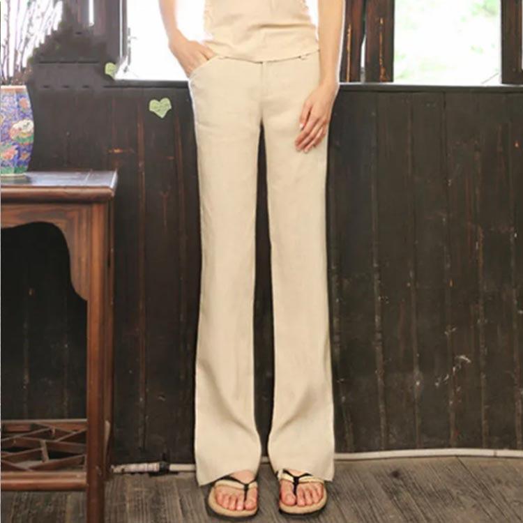 綿麻パンツ ベイカーパンツ ワイドパンツ ガウチョパンツ リラックス リネンパンツ ロングパンツ ベルボトム ブーツカット ウエストゴム 美脚シルエッ |  | 01