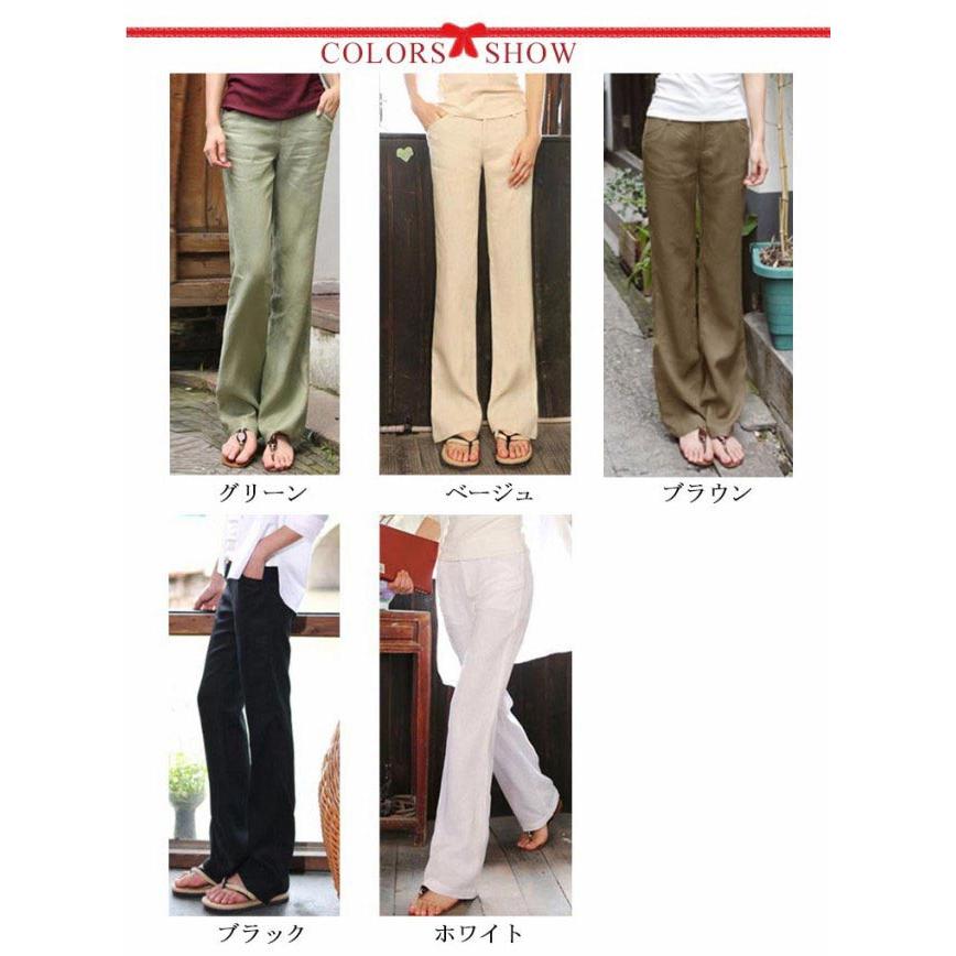 綿麻パンツ ベイカーパンツ ワイドパンツ ガウチョパンツ リラックス リネンパンツ ロングパンツ ベルボトム ブーツカット ウエストゴム 美脚シルエッ |  | 06