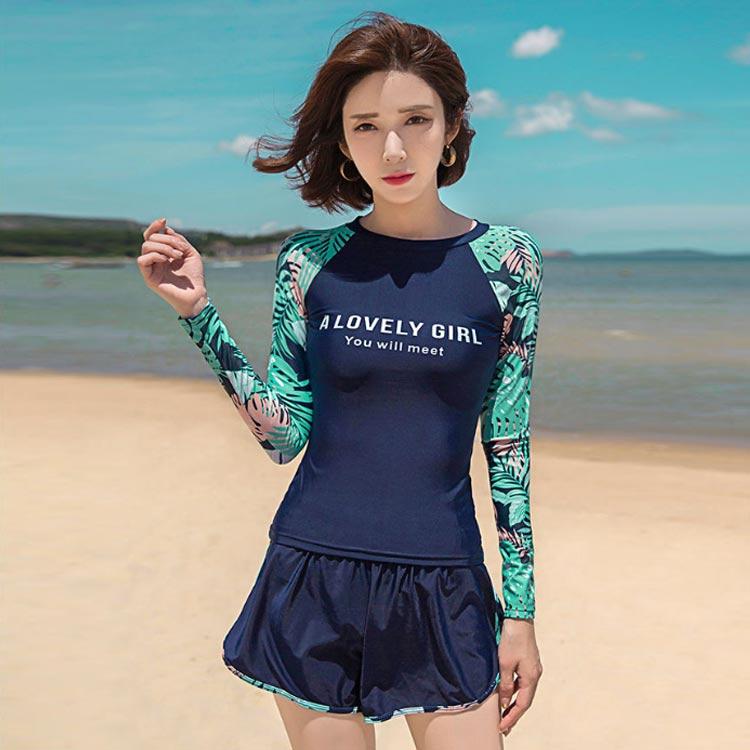 フィットネス水着 レディース セパレート 長袖シャツ ショートパンツ レギンス 体型カバー 水着 ビキニ 露出控えめ UVカット 紫外線対策 サーフパ |  | 02