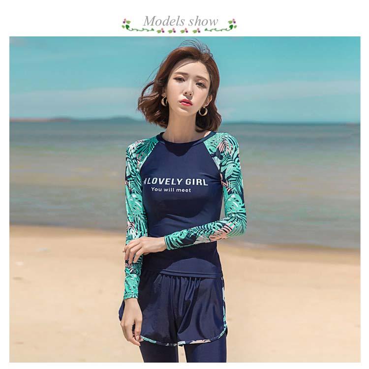 フィットネス水着 レディース セパレート 長袖シャツ ショートパンツ レギンス 体型カバー 水着 ビキニ 露出控えめ UVカット 紫外線対策 サーフパ |  | 07