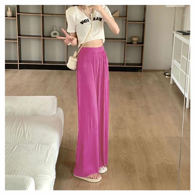 送料無料 切れるパンツ プリーツパンツ シフォン ワイドパンツ プリーツ ウェストゴム ロング丈 パンツ ガウチョパンツ ボトムス プリーツパンツ リ |  | 13