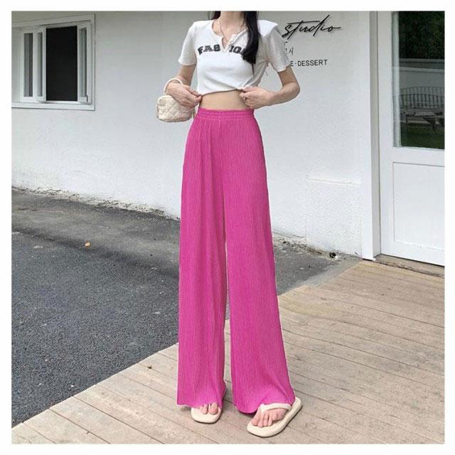 送料無料 切れるパンツ プリーツパンツ シフォン ワイドパンツ プリーツ ウェストゴム ロング丈 パンツ ガウチョパンツ ボトムス プリーツパンツ リ |  | 14