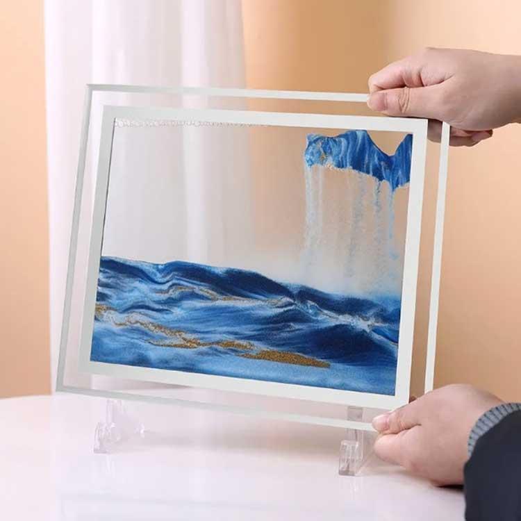 サンドピクチャー 砂絵 置き型 アート サンドアート スタンド付き インテリア 砂 流砂絵 流れる 砂絵時計 絵画 おしゃれ 綺麗 ユニーク お洒落 |  | 01