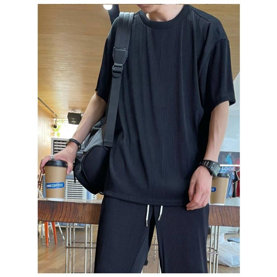 夏服 上下セット セットアップ メンズ ジャージ 運動服 スポーツウェア トレーニングウェア 半袖ｔシャツ トレーナー プルオーバーパーカー ワイドパ |  | 12