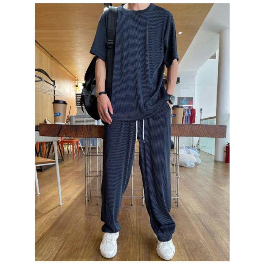 夏服 上下セット セットアップ メンズ ジャージ 運動服 スポーツウェア トレーニングウェア 半袖ｔシャツ トレーナー プルオーバーパーカー ワイドパ |  | 16