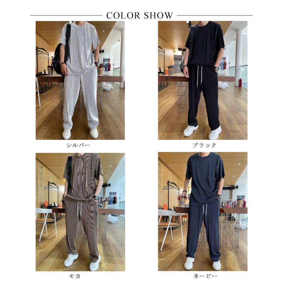 夏服 上下セット セットアップ メンズ ジャージ 運動服 スポーツウェア トレーニングウェア 半袖ｔシャツ トレーナー プルオーバーパーカー ワイドパ |  | 06