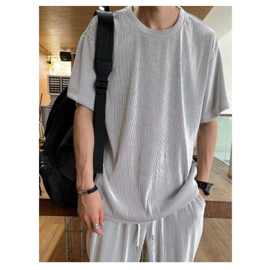 夏服 上下セット セットアップ メンズ ジャージ 運動服 スポーツウェア トレーニングウェア 半袖ｔシャツ トレーナー プルオーバーパーカー ワイドパ |  | 09