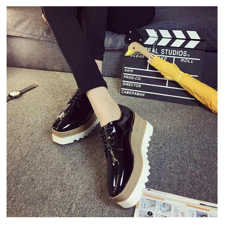 オックスフォード シューズ レディース 厚底 ウェッジソール