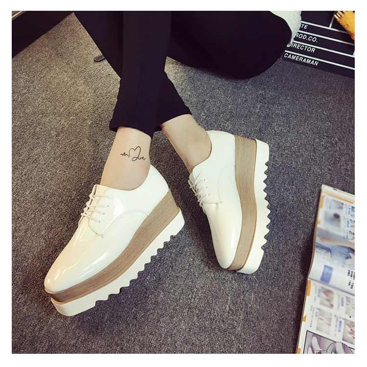 オックスフォード シューズ レディース 厚底 ウェッジソール