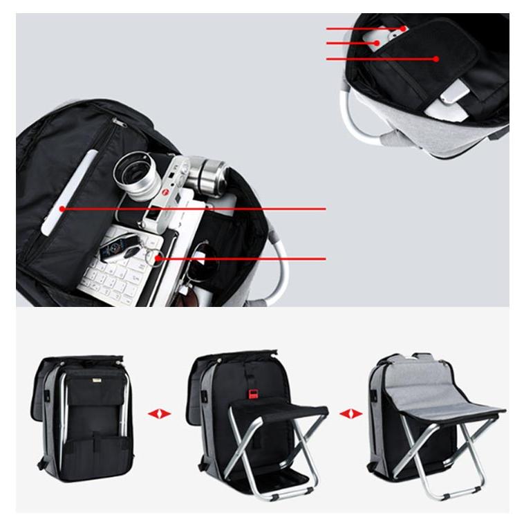 リュックサック 椅子付き 座れるリュック イス付き 折りたたみ