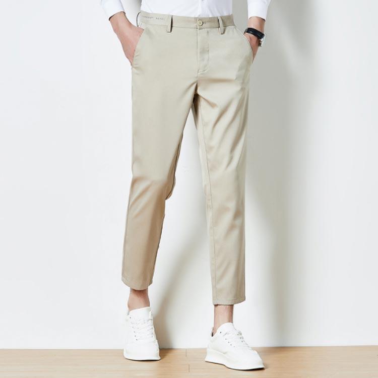 スーツパンツ メンズ ズボン 紳士 スラックス スリム ロングパンツ 長ズボン 九分丈 テーパードパンツ イージーパンツ ボトムス ビジネスパンツ お |  | 01