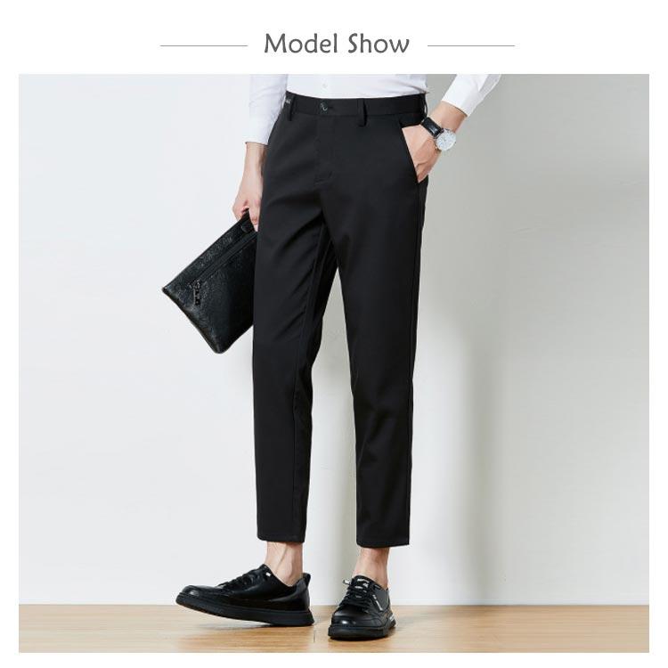 スーツパンツ メンズ ズボン 紳士 スラックス スリム ロングパンツ 長ズボン 九分丈 テーパードパンツ イージーパンツ ボトムス ビジネスパンツ お |  | 07