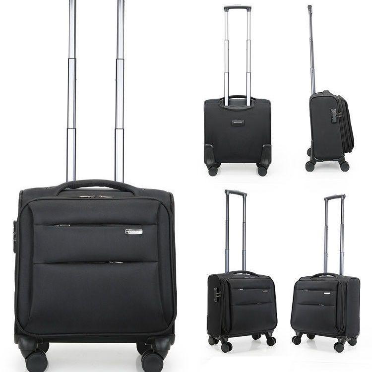 ブラック キャリーケース 4輪 ダイヤルロック キャリーバッグ ビジネス ソフトキャリーケース 横型 4輪