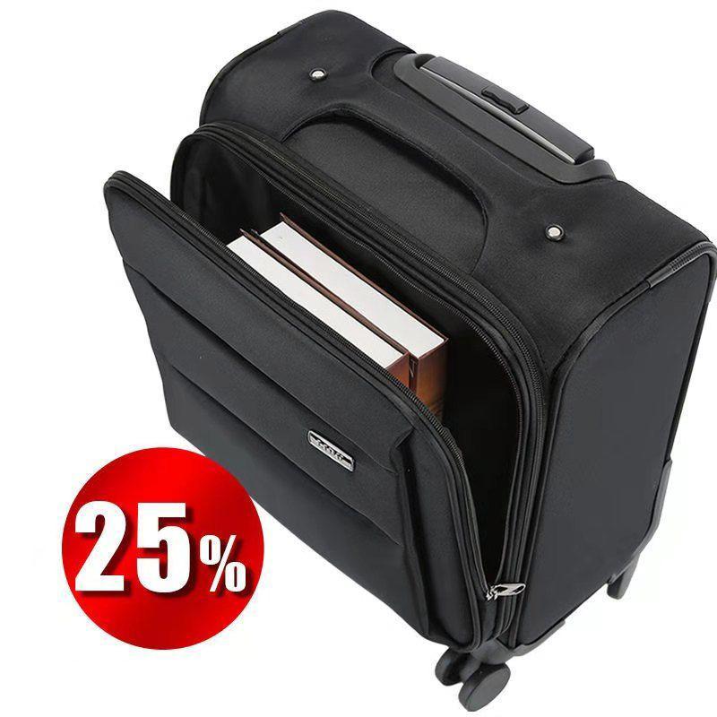 ブラック キャリーケース 4輪 ダイヤルロック キャリーバッグ ビジネス ソフトキャリーケース 横型 4輪