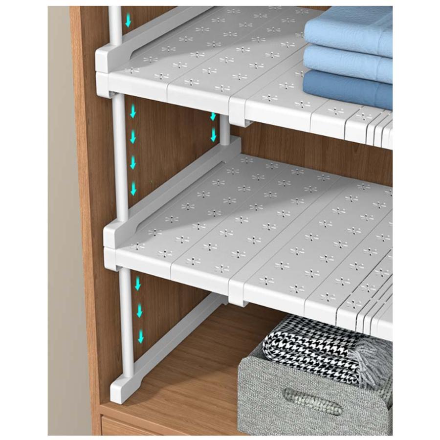 押し入れ 伸縮 収納棚 収納ラック クローゼット 押入れ整理棚 幅伸縮 押入れ収納 押入れラック 衣類収納 シンク下ラック 食器棚 置き型 スライド式 |  | 12