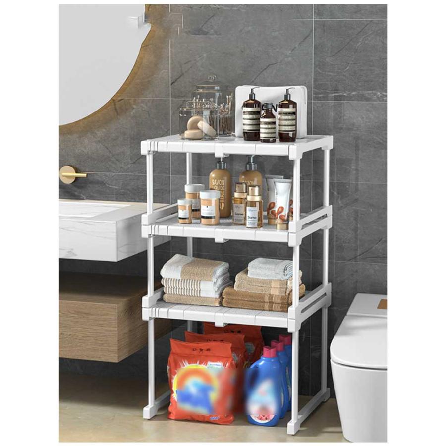 押し入れ 伸縮 収納棚 収納ラック クローゼット 押入れ整理棚 幅伸縮 押入れ収納 押入れラック 衣類収納 シンク下ラック 食器棚 置き型 スライド式 |  | 18