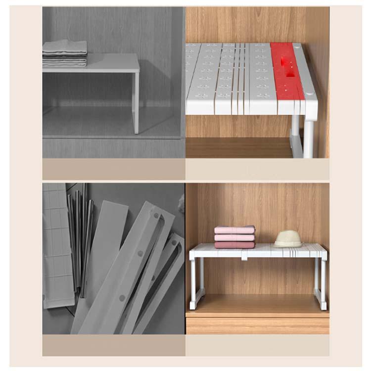 押し入れ 伸縮 収納棚 収納ラック クローゼット 押入れ整理棚 幅伸縮 押入れ収納 押入れラック 衣類収納 シンク下ラック 食器棚 置き型 スライド式 |  | 08