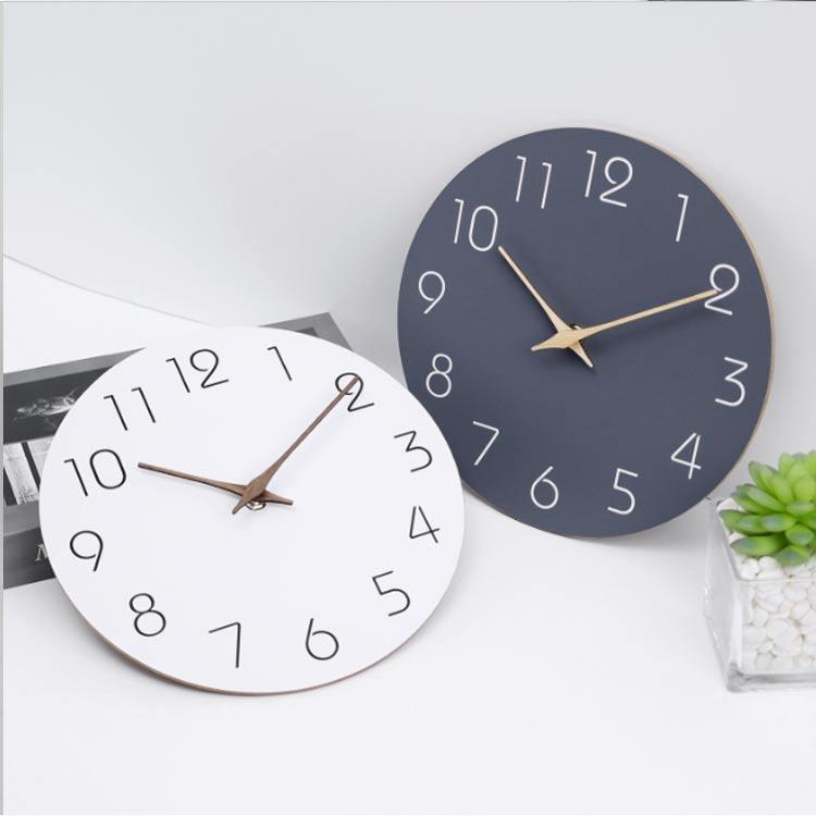 掛け時計 おしゃれ 木製 静音 壁掛け時計 かべ掛け時計 壁時計 軽い 軽量 秒針なし 音がしない 子ども 見やすい かわいい シンプル 北欧 木目調 |  | 04