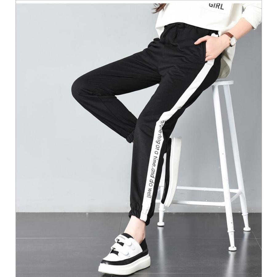 ジャージレディースラインパンツジャージジョガーパンツサイドラインスウェットボトムス細身裏起毛あり 裏起毛なし 経典