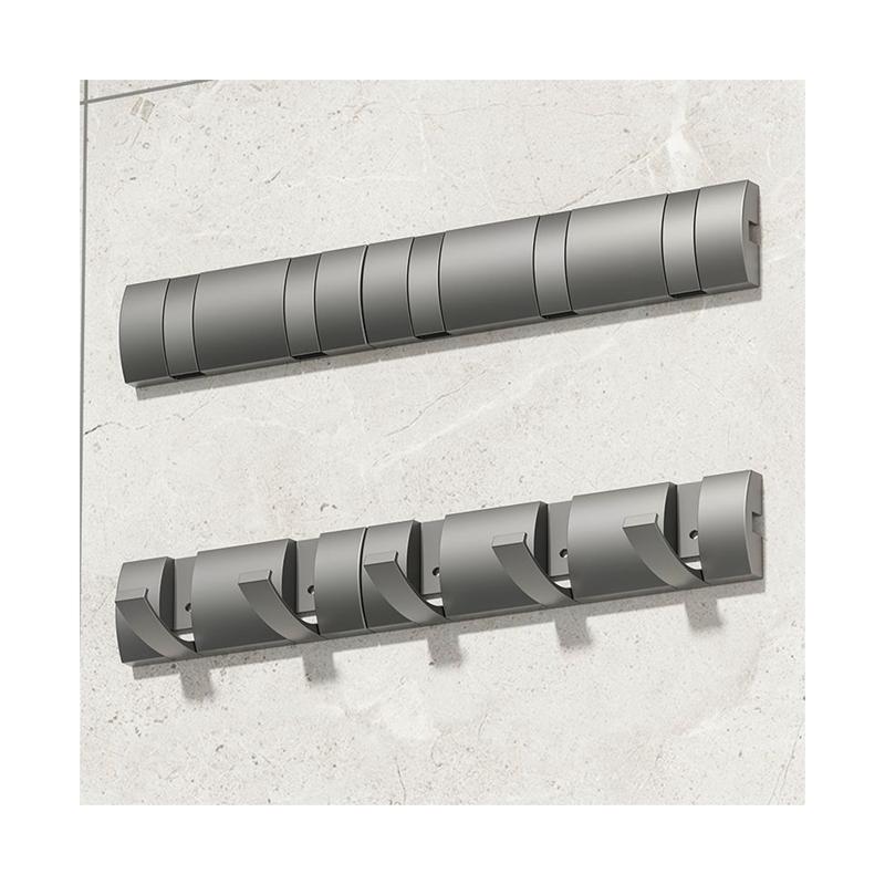 コートハンガー コート掛け 玄関 壁掛けフック ハンガーフック フリップフック 洋服掛け コートハンガー 5連フック ウォールシェルフ 壁掛け 便利 |  | 10