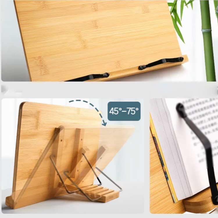 学習台 竹製 ブックスタンド 本立て 6段階角度調節 読書スタンド イージー ライティング ボード お絵描き iPad PCスタンド 楽譜 料理本スタ |  | 01