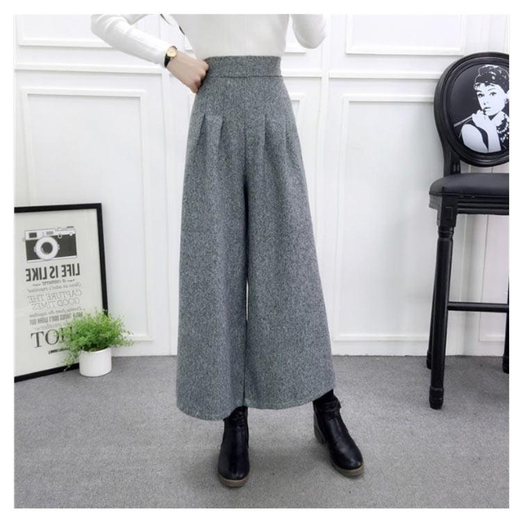 ガウチョパンツ ウール混 パンツ 9分丈 スカンツ スカーチョ ボトムス ハイウエスト ワイドパンツ レディース 送料無料 秋冬 あったか ガウチョパ |  | 10