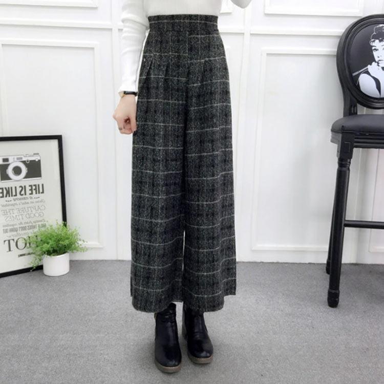 ガウチョパンツ ウール混 パンツ 9分丈 スカンツ スカーチョ ボトムス ハイウエスト ワイドパンツ レディース 送料無料 秋冬 あったか ガウチョパ |  | 01