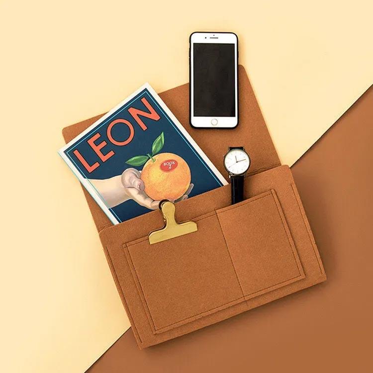 ソファーサイドポケット ソファー掛け袋 ベッドサイドポケット 吊り下げ ベッドサイド 掛け袋 デスクサイドポケット フェルト 収納ポケット 仕分け 整 |  | 01