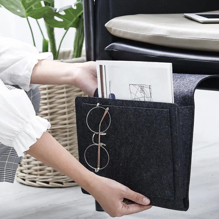 ソファーサイドポケット ソファー掛け袋 ベッドサイドポケット 吊り下げ ベッドサイド 掛け袋 デスクサイドポケット フェルト 収納ポケット 仕分け 整 |  | 03