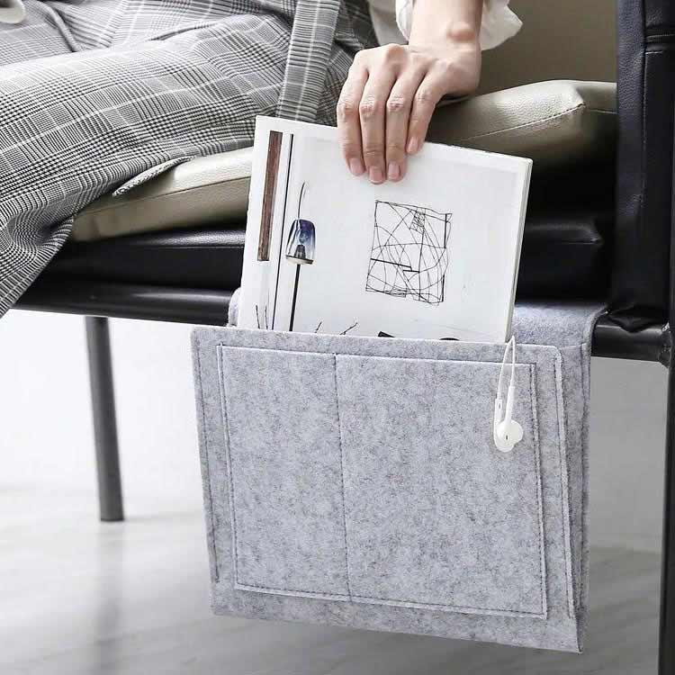 ソファーサイドポケット ソファー掛け袋 ベッドサイドポケット 吊り下げ ベッドサイド 掛け袋 デスクサイドポケット フェルト 収納ポケット 仕分け 整 |  | 04