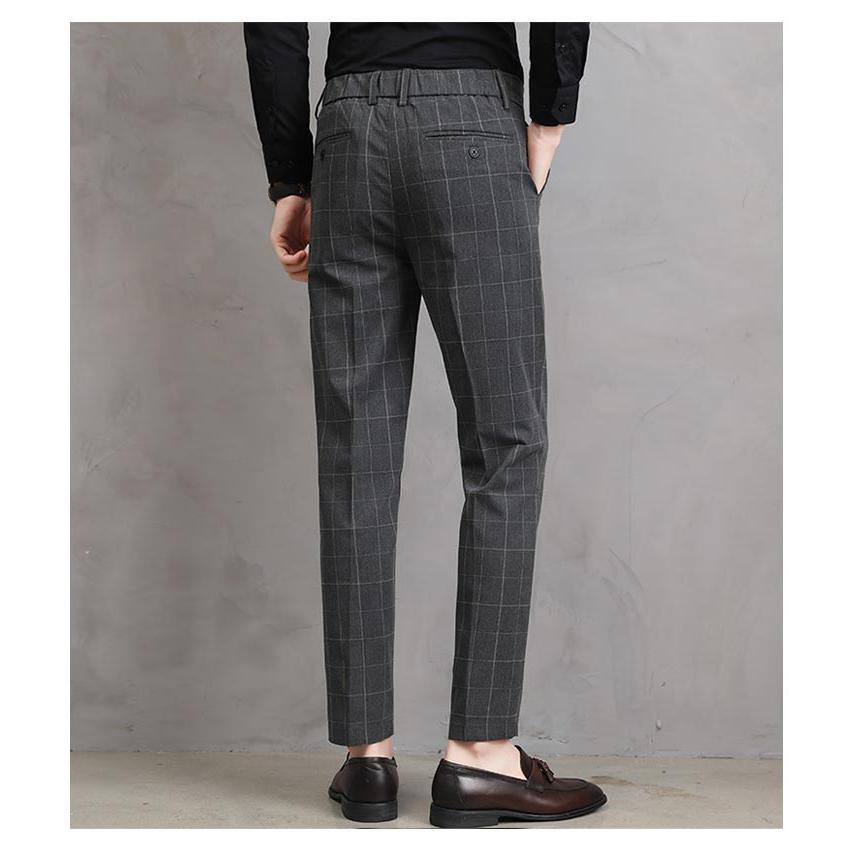 スラックス パンツ チェック柄 メンズ ノータック スラックスパンツ 春夏 テーパードパンツ ズボン ビジネスパンツ 洗える 細身 スリム ビジネス |  | 12