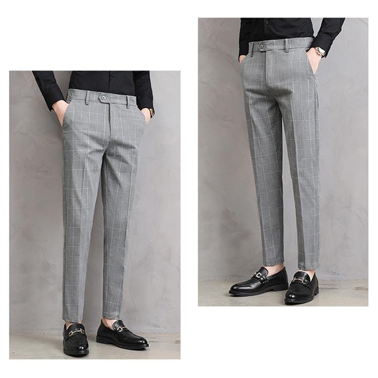 スラックス パンツ チェック柄 メンズ ノータック スラックスパンツ 春夏 テーパードパンツ ズボン ビジネスパンツ 洗える 細身 スリム ビジネス |  | 14