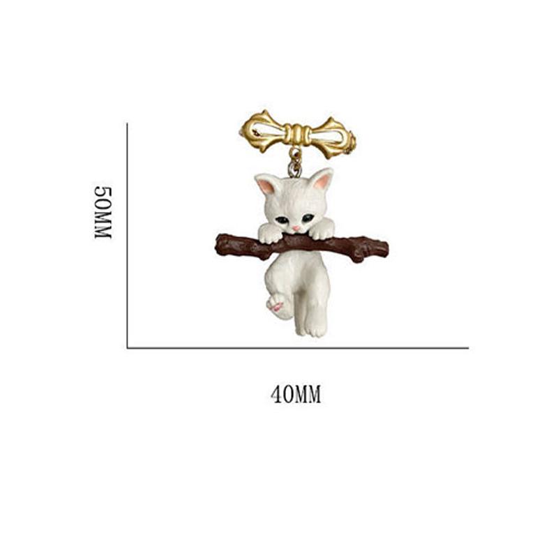 送料無料 ブローチ 枝を抱き締める猫 猫ブローチ ピンブローチ ピンバッチア クセサリー おしゃれ 可愛い 小さめ |  | 05