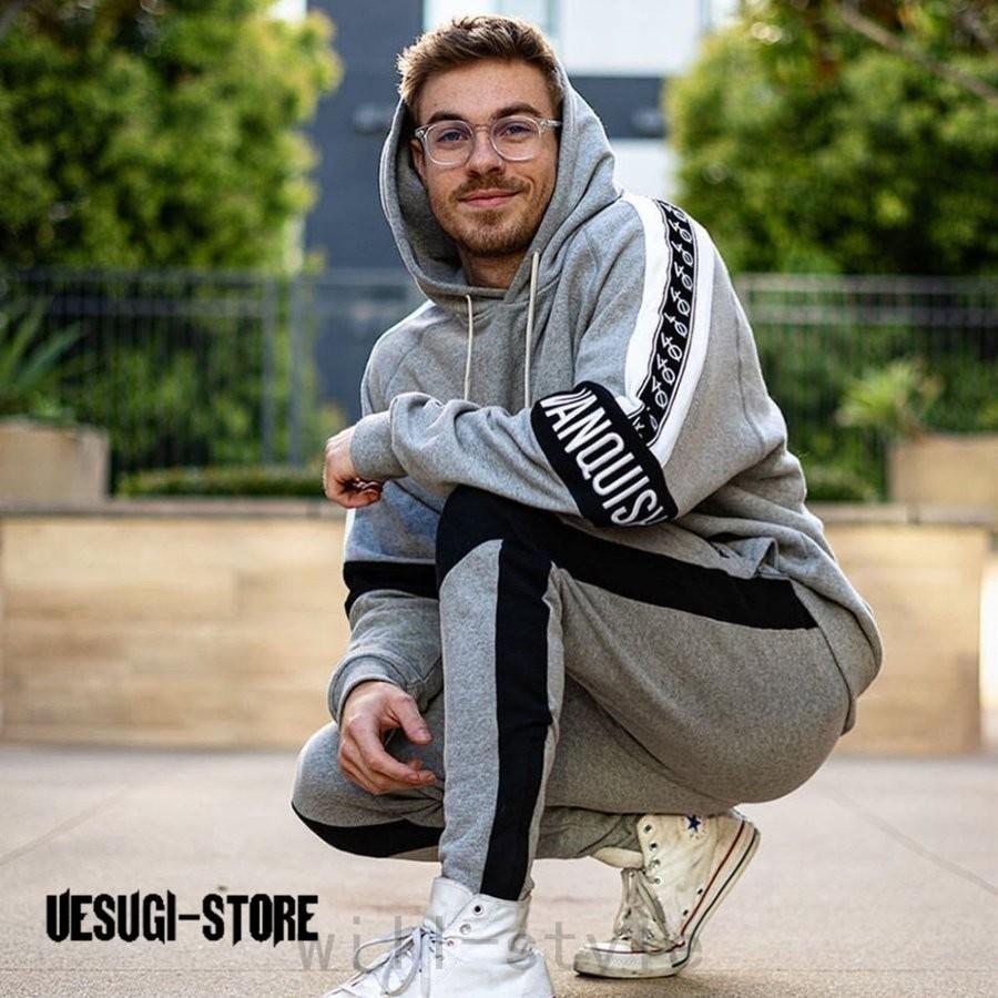 セットアップ ジャージ 上下 メンズ 秋冬 スウェット 2点セット 長袖 おしゃれ 暖かい ルームウェア スウェットパンツ カジュアル 新作 おすすめ