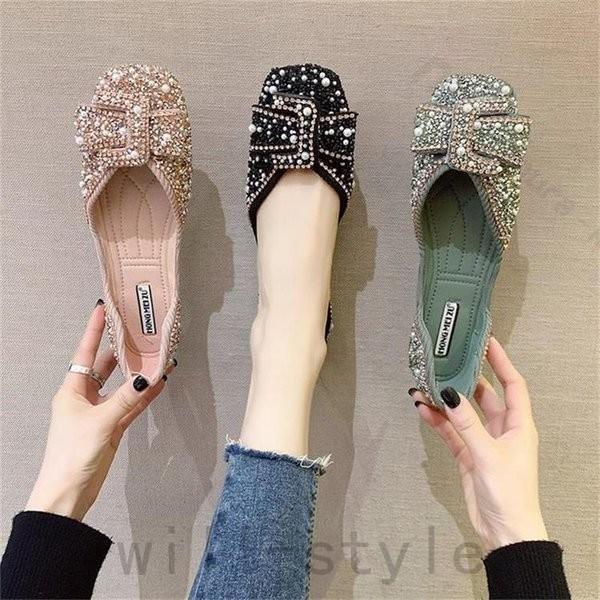 新作レディースシューズ靴夏春ぺたんこ疲れない女性くつ走れるローファーモカシンシューズ立ち仕事痛くないパンプス大きいサイズ歩きやすい 大割引